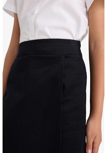 Defacto Kız Çocuk Okula Dönüş Gabardin Etek F1434a825aubk81 Siyah