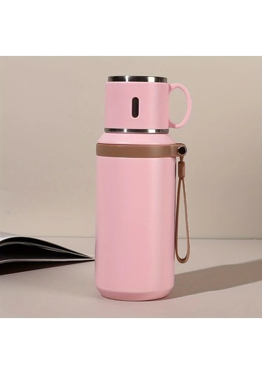 Boatshop1 600ml Paslanmaz Çelik İzole Çay Demleme Şişesi Yeşil Sızdırmaz Bulaşık Makinesi Uygun Outdoor Aktiviteler İçin Kapağı Ve Askı Dahil Yeşil