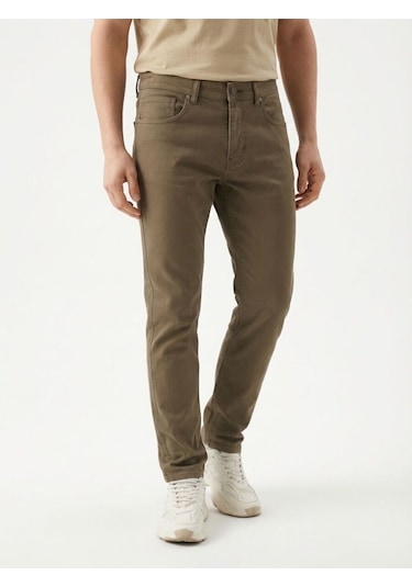 Regular Fit Erkek Pantolon Vizon