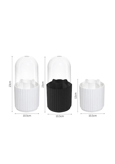 Maxi Home Zebra Makyaj Organizer Kapaklı Masaüstü Kozmetik Düzenleyici Rose