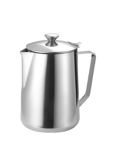 Novahub Kahve Köpürtme Sürahi Kapaklı Çok Fonksiyonlu Paslanmaz Çelik Latte Sanat Süt Köpürtücü Fincan Barista Aracı 350ml