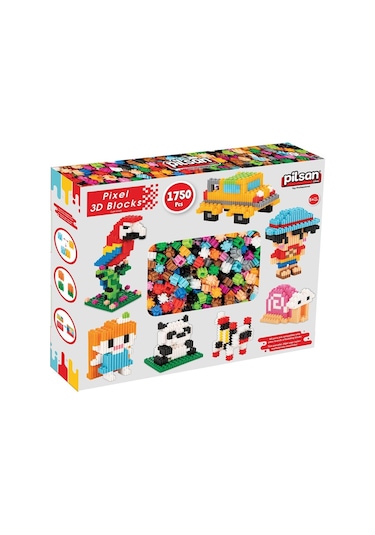 Pilsan Pixel 3D Bloklar 1750 Parça Eğitici Oyuncak Blok Puzzle