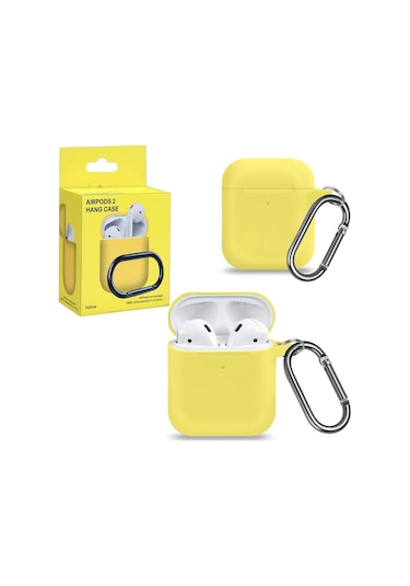 Proaks  Airpods Uyumlu 1/2 İçin Klipsi Olan Silikon Kılıf 340185050 Gri