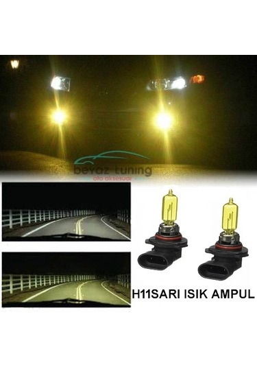 H11 Jdm Süper Sarı Işık Far Ampul 12V 100W