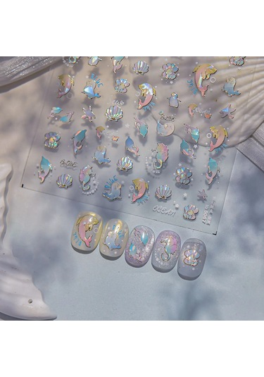 1 Adet Sevimli Bir Torba Denizyıldızı Tırnak Charm Çıkartmalar 3d Jöle Okyanus Balık Kabarcık Yapışkanlı Tırnak Etiket Dıy Yaz Tırnak Sanat Süslemeleri Neon Yellow