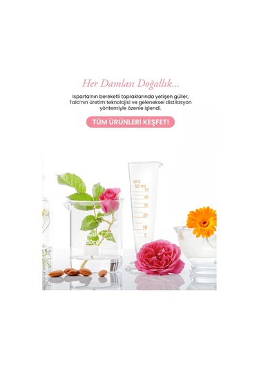 Tala Gül Mayası Gözenek Sıkılaştırıcı Aydınlatıcı Ve Arındırıcı %100 Saf Gül Suyu Tonik 100 ML