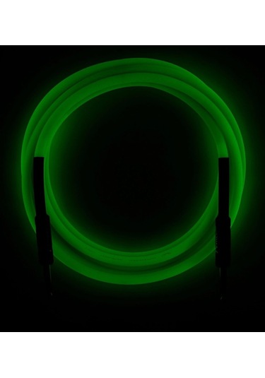 Fender 3 Metre Professional Glow İn The Dark Cable 3 Metre Yeşil Kablo