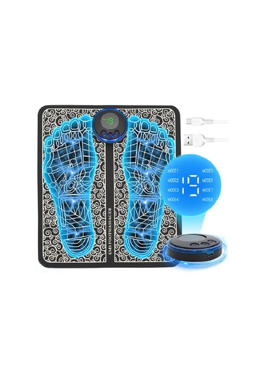 Yüksek Kaliteli Ems Ayak Masajı - Elektrikli Ayak Masaj Matı - Kas Stimülatörü Akupunktur Rahatlama - Katlanır Taşınabilir Ayak Masaj Makinesi - Usb Şarj Edilebilir Çok Renkli