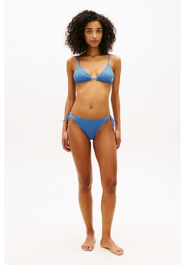 Tommy Hilfiger Kadın Mavi Üçgen Bikini Üstü-14663