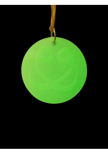 Vav Karanlıkta Parlayan Fosforlu Dikiz Aynası Asma Süsü İslami Aksesuar Yeşil