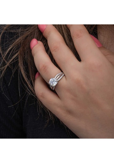 Stillove Gümüş Tek Taş Kadın Yüzük T8590 Gümüş