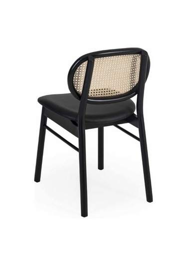 Oslo Hazeranlı Ahşap Sandalye Siyah