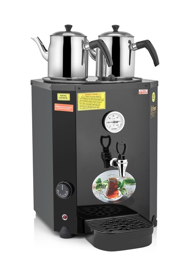 Emir Jumbo Çay Kazanı 2 Demlikli Çay Makinesi 23 Lt