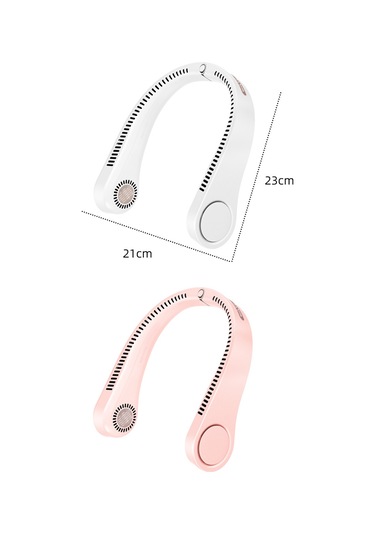 Kanatsız Halter Boyunlu Dijital Ekranlı Küçük Fan - Pembe