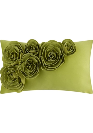 3d Çiçek Yastık Kılıfı Dekoratif El Yapımı Çiçek Yastık Kılıfı Yumuşak Kadife Yastık Kılıfı Yatak İçin Bel Yastığı Oturma Odası Sandalye Kanepe Dekoru Şamları 30cm 50cm Diğer