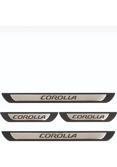Toyota Corolla 2019 Modeller Old Krom Kapı Eşiği 4 Parça Paslanmaz Çelik