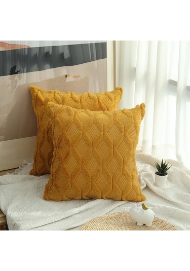 Katı Kanepe Bel Yastık Örtüsü Yastık 40x40/45x45/50x50 Ev İçin Dekoratif Kırlent Kılıfı Altın