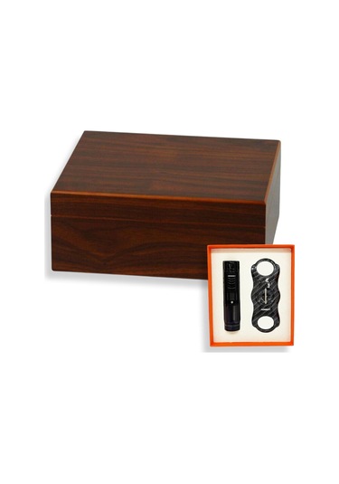 Cedar Alman Humidor Puro Kutusu Çakmak Kesici Seti