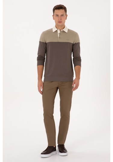 U.s. Polo Assn. Erkek Haki Pantolon Kanvas-chino 50316835-vr027 Haki