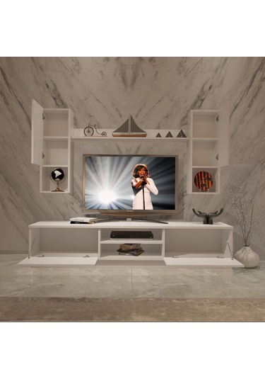 Decoraktiv Eko 5dab Slm Dvd Tv Ünitesi Tv Sehpası Beyaz