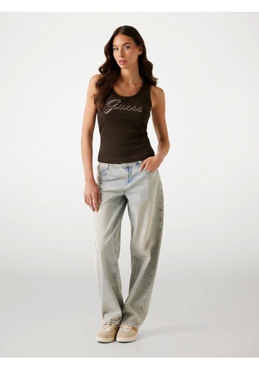 Guess Raissa Kadın Kahverengi Top W5yp00kcxj2-g1t7 Kahverengi