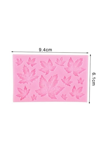 Gri Beyaz Mutfak Çikolata Sugarcraft Silikon Fondan Kalıp Kek Dekor Akçaağaç Yaprakları Kalıp