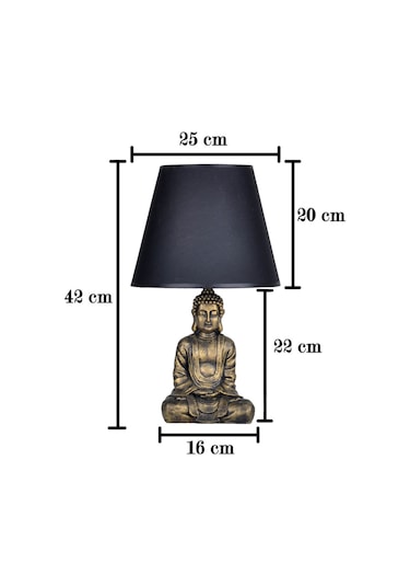 Qdec Modern Dizayn Buda Abajur Gold-Bej Diğer