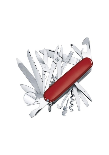 Valkyrie 17 Fonksiyonlu Outdoor İsviçre Kamp Cep Çakısı Gri - Kırmızı