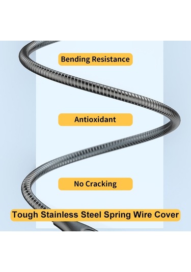 Enkay Enk-cb129 Pd 65w Type-c To Type-c Karbon Çeliği Kauçuk Spiral Hızlı Şarj Veri Kablosu, Uzunluk 1m Gümüş