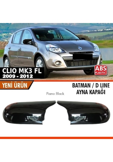 Renault Clio Mk3 Makyajlı Batman Ayna Kapağı Piano Black / 2009-2012