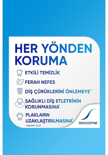 Sensodyne Tam Koruma + Beyazlatıcı Diş Macunu 3 x 50 ML