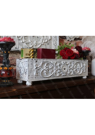 Neiwel Vintage Paris Eskitme Beyaz Kutu