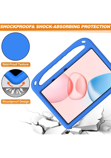 Honor Pad 10 Kılıf El Tutacağı Destekli Tablet Eva Kılıfı - Mavi Tablet Kılıfı