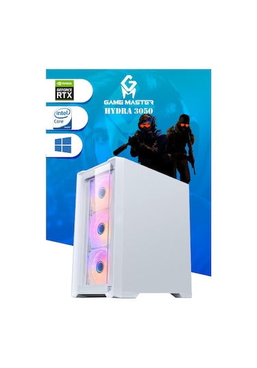 Game Master Hydra3050 i5-12400F 16 GB 512 GB RTX3050 Free Dos Masaüstü Oyuncu Bilgisayarı