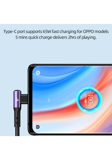 Usams Sj561 66W 3 İ N1 Hızlı Dirsek Örgü Şarj Veri Şarj Kablosu