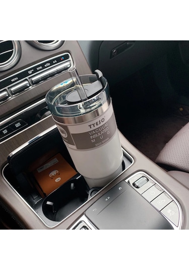 Vakum Paslanmaz Çelik Yalıtımlı Seyahat Termos Beyaz 890 ML Beyaz