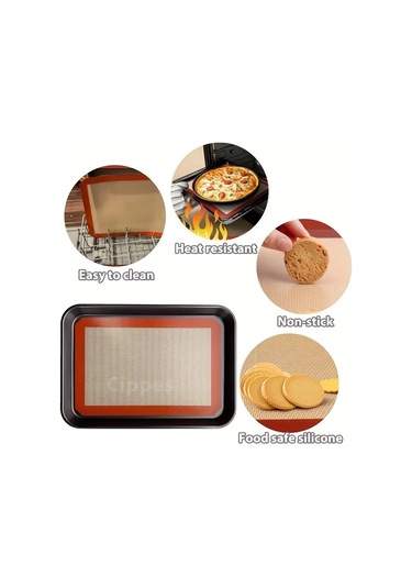 Yapışmaz Silikon Pişirme Matı 30x40 Cm, Isıya Dayanıklı Hamur Açma Ve Pişirme Halısı Diğer