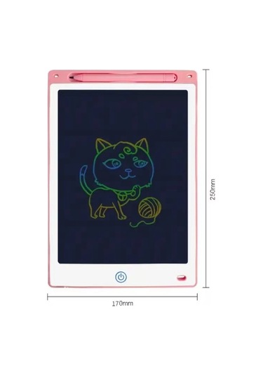Tcherchi 10 İnç Çizim Tableti, Lcd Yazı Tahtası, Renkli Doodle Tahtası, Tekrar Kullanılabilir Yazı Tahtası Pembe
