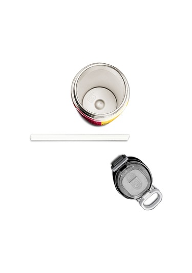 Coral High Kids Sarı Kırmızı 5 Yıldız Aslan Taraftar Desenli Pipetli Ve Direkt İçim Çelik Termos 500 Ml 31792 Sarı - Kırmızı