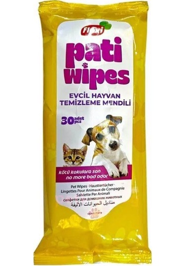 Flexi Pati Wipes Kedi Köpek Pati Temizleme Yıkama Mendili 30'lu