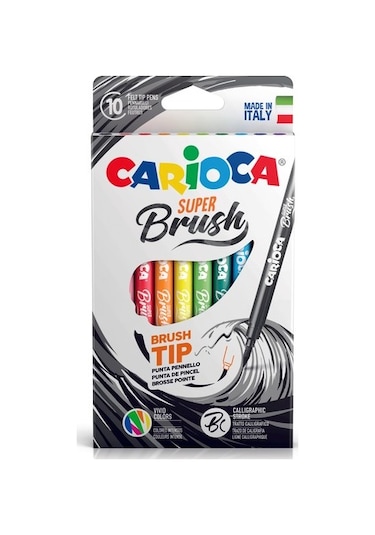 Carioca Super Brush Keçeli Kalem 10'lu