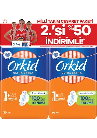 Ultra Extra Cesaret Paketi Normal Ped 52x2 104 Adet