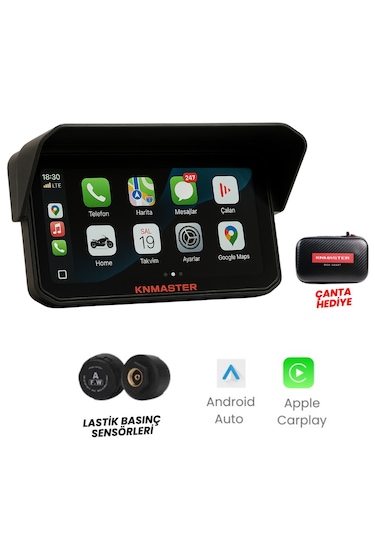 Knmaster Motoplay 1500 6.25 Tpms Sensörlü Kablosuz Carplay & A