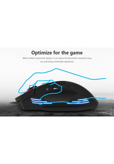 Mufunye Zelotes T-60 3200dpı Programlanabilir 7 Tuşlu Led Aydınlatmalı Oyuncu Faresi - Pc/laptop İçin 001