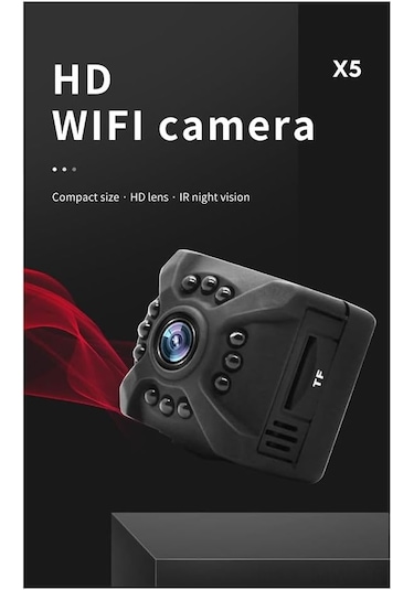 Moveevo Ev İçin Akıllı Mini Kablosuz Wifi Güvenlik Kamerası - Manyetik Ip İzleme Ve Kayıt Cihazı X5