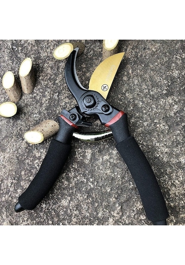 Suofeng Profesyonel Titanyum Bahçe Budama Makası - Süper Keskin, Kaymaz Tutuşlu, Dayanıklı Alüminyum Saplı