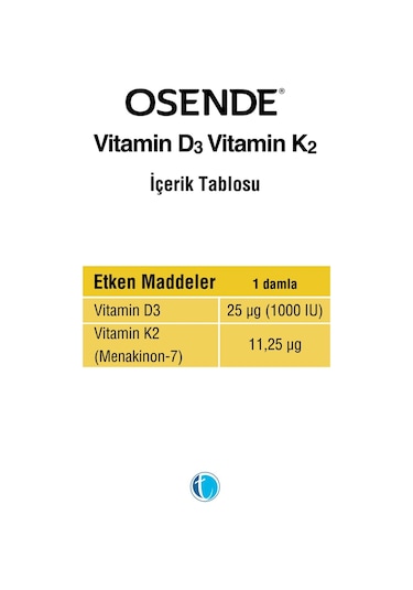 Osende D3K2 Vitamin Damla 20 ML