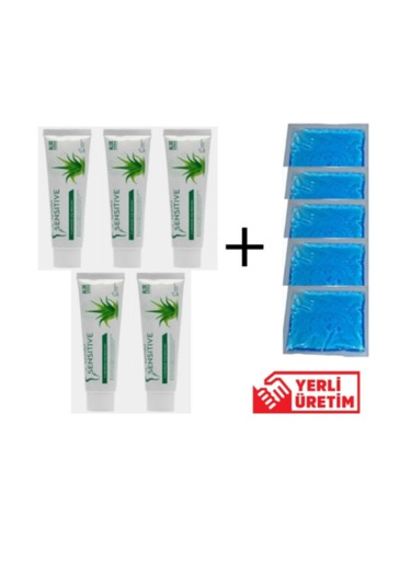 Epinafol Sensitive Aloe Veralı Florürsüz Diş Macunu 5 x 90 G + Buz Jeli 5'li