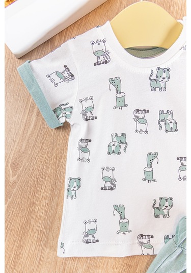 Sevimli Dostlar 2'li Yazlık Erkek Bebek Takım 001