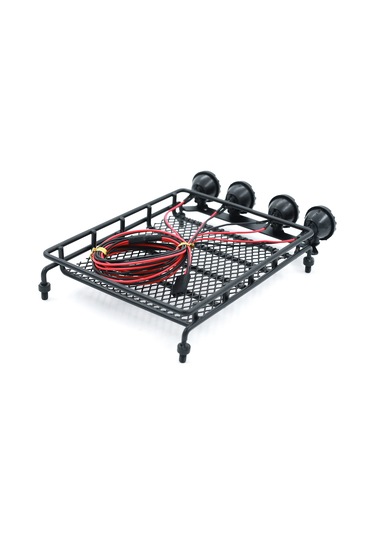 Gajeena Led Işıklı Metal Çamurluk Taşıyıcı - 1/10 1/12 1/14 Scx10 Cc01 Mn D90 D91 D99 Jeep Uyumlu